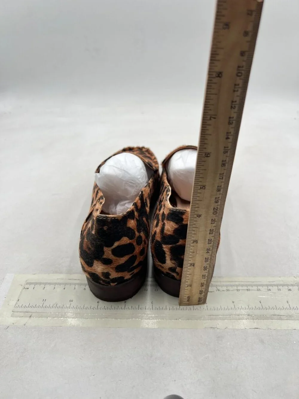 YDN Leopard Chunky Low Heeled Loafer Closed Squared Toe Slip On Fashion Shoes - Picture 5 of 8